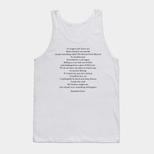 Raymond Carver Poem Tank Top